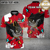 Maxcorners Bowling Superhero Dark Knight Cartoon Power Multicolor Options Personalized Name, Team Name 3D Shirt (4 Colors)