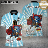 Maxcorners Bowling Mystic Sorcerer Magic Cartoon Multicolor Options Personalized Name, Team Name 3D Shirt (4 Colors)