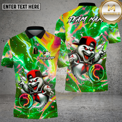 Maxcorners Bowling Neon Ghost Street Trick Multi Options Personalized Name, Team Name Unisex 3D Shirt (4 Colors)