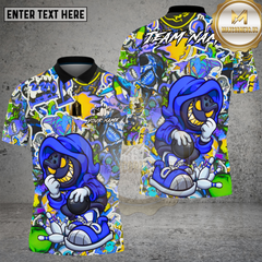 Maxcorners Bowling Street Sticker Hoodie Bowler Multi Options Personalized Name, Team Name Unisex 3D Shirt (4 Colors)