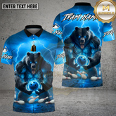Maxcorners Bowling Electric Bear Lightning Energy Multi Options Personalized Name, Team Name Unisex 3D Shirt (4 Colors)