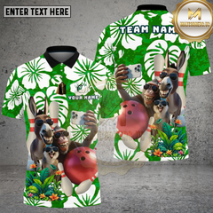 Maxcorners Bowling Hawaiian Donkey Fun Multi Options Personalized Name, Team Name Unisex 3D Shirt (4 Colors)