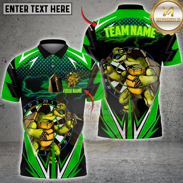 Maxcorners Lightning Turtle Darts Multicolor Customized Name, Team Name 3D Shirts