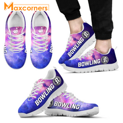 Maxcorners Bowling Galaxy All Over Printed Sneaker Shoes