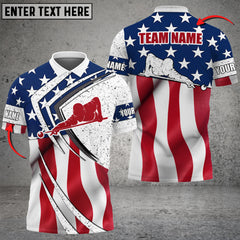 Maxcorners Personalized Billiard Ball Flag Player Polo Shirt