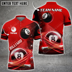 Maxcorners Billiards Ball 8 Light Personalized Name, Team Name Unisex Shirt ( Multicolor Options )