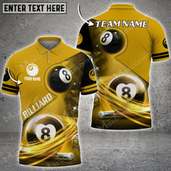 Maxcorners Billiards Ball 8 Light Personalized Name, Team Name Unisex Shirt ( Multicolor Options )