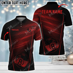 Maxcorners Billiards Ball 8 Pattern Personalized Name, Team Name Unisex Shirt ( Multicolor Options )