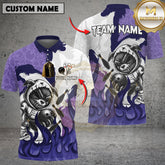 Maxcorners Bowling Shirt Angry Dog Flame 3D Design Pattern Jersey Multicolor Options Personalized Name, Team Name 3D Shirt (4 Colors)