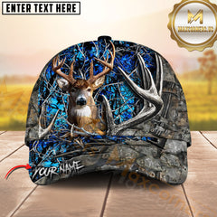 Maxcorners Deer Hunting Hat – 3D Buck Antler Forest Camo Design – Custom Personalized Name Hunting Cap