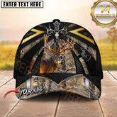 Maxcorners Hunting Whitetail Deer Viking Skull Black Gold Arrow Camo Custom Name 3D Cap (5 Colors)