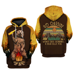 Maxcorners Bear Camping 3D All Over Printed Shirt VT230703