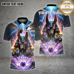 Maxcorners Bowling Shirt Anubis Lightning Multioptions Personalized Name, Team Name Unisex 3D Shirt (4 Colors)