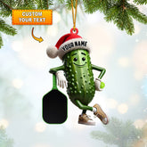 Maxcorners PickleBall Ornament, Cucumber Christmas Ornament, Personalized Ornament 2D Flat LM2211