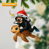 Maxcorners Diving, Sea Lover Home Decor, Christmas Ornament, Personalized Ornament9 2D Flat LM2111