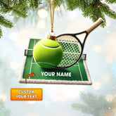 Maxcorners Tennis Yard Christmas Ornament, Personalized Ornament 2D Flat LM2211