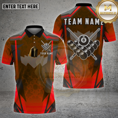 Maxcorners Billiards Shirt 8 Ball Cue Rack Multioptions Personalized Name, Team Name Unisex 3D Shirt (4 Colors)