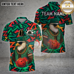 Maxcorners Bowling Shirt Graffiti Eagle Street Style Multioptions Personalized Name, Team Name Unisex 3D Shirt (4 Colors)