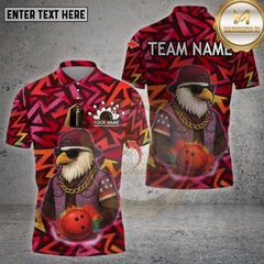 Maxcorners Bowling Shirt Graffiti Eagle Street Style Multioptions Personalized Name, Team Name Unisex 3D Shirt (4 Colors)