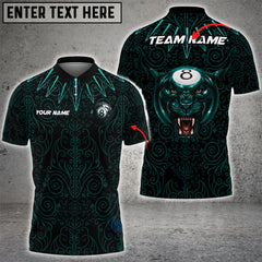 Maxcorners Billiards Ball 8 B-Panther Personalized Name, Team Name Unisex Shirt ( 4 Colors )