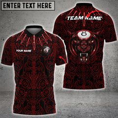 Maxcorners Billiards Ball 8 B-Panther Personalized Name, Team Name Unisex Shirt ( 4 Colors )