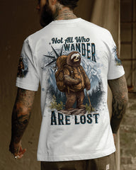 Maxcorners Not All Who Wander Are Lost Sloth All Over Print LM2101