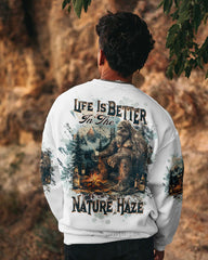 Maxcorners Life Is Better In The Nature Haze Bigfoot All Over Print LM2101