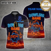 Maxcorners Bowling Game Neon Chill Vibes Multicolor Options Personalized Name, Team Name 3D Shirt (4 Colors)