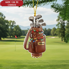 Maxcorners Golf Bag Christmas Ornament, Golfer Ornament, Acrylic Ornament, Golfing Ornament, Christmas Gift Ideas