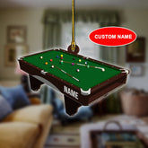 Maxcorners Custom Billiard Photo Ornament, Personalized Pool Player Photo Ornament
