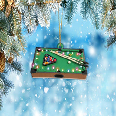 Maxcorners Billiard Ball Ornament, Personalized Billiards Christmas Ceramic Ornament