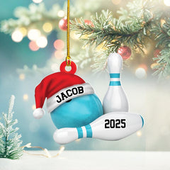 Maxcorners Personalized Bowling Ornament: Custom Name and Year, Wood or Acrylic
LM1111