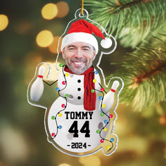 Maxcorners Personalized Bowling Snowman Ornament, Custom Photo Ornament for Bowlers, Funny Sports Christmas Gift, Team Player Holiday Keepsake
LM1111