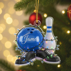 Maxcorners Personalized Bowling Player Christmas Ornament, Custom Name Bowling Christmas Tree Decor, Bowling Acrylic, Christmas Gift For Bowling Lover
LM1111