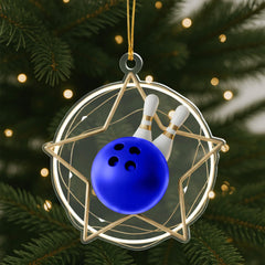 Maxcorners Star Bowling Ball Ornament, Personalized Bowler Christmas Gift, Custom Name Bowling Pin Xmas Decor, Sports Keepsake for Team
LM1111