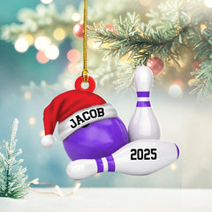 Maxcorners Personalized Bowling Ornament: Custom Name and Year, Wood or Acrylic
LM1111
