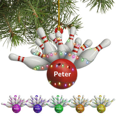 Maxcorners Custom Name Bowling Strike Ornament, 2D Flat Bowling Ornament, Christmas Tree Hanging, Gift for Bowlers, Bowling Lover Holiday Ornament
LM1111