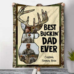 Maxcorners Personalized Hunting Photo Collage Blanket, Father's Day Gift for Dad
LM1611