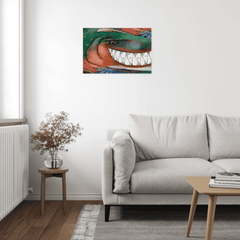 Maxcorners Trout fly fishing art Matte Canvas Rainbow trout fish wall art LM0101