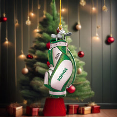 Maxcorners Golf Bag Christmas Ornament, Golfer Ornament, Acrylic Ornament, Golfing Ornament, Golf Lover Gift