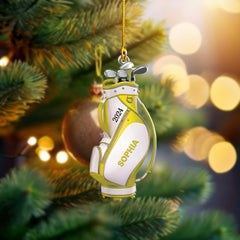 Maxcorners Golf Bag Christmas Ornament, Golfer Ornament, Acrylic Ornament, Golfing Ornament, Golf Lover Gift