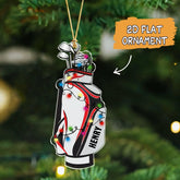 Maxcorners Custom Golf Bag Acrylic Ornament, Golf Keychain, Funny Golf Accessories, Golf Lover Gift, Christmas Ornament