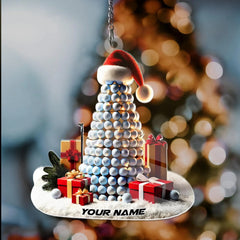 Maxcorners Golf Ball Christmas Tree Ornament, Golf Christmas Ornament, Acrylic Ornament, Golf Gift Idea