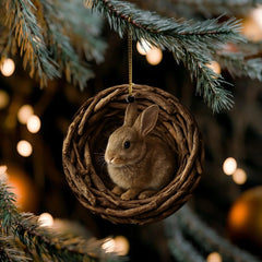 Maxcorners Personalized Woodland Hunting Acrylic Christmas Ornament Custom Gift For Hunters 2D Flat