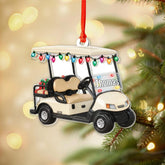 Maxcorners Personalized Golf Cart Christmas Ornament, Acrylic Ornament, Christmas Tree Ornaments, Gift For Golfer