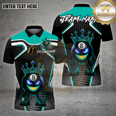 Maxcorners Billiards Shirt 8 Ball King Lightning White Strike Multioptions Personalized Name, Team Name Unisex 3D Shirt
