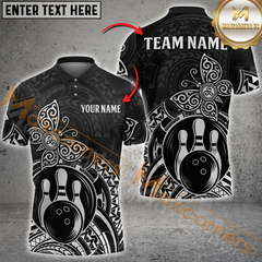 Maxcorners Bowling Tribal Personalized Name 3D Unisex Shirt