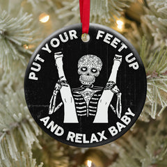 Maxcorners Personalized Funny Naughty Skeleton Couple - Ornament