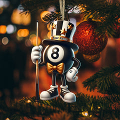 Maxcorners Mr.Billiard Christmas Ornament, Personalized Ornament 2D Flat LM2211