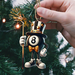 Maxcorners Mr.Billiard Christmas Ornament, Personalized Ornament 2D Flat LM2211